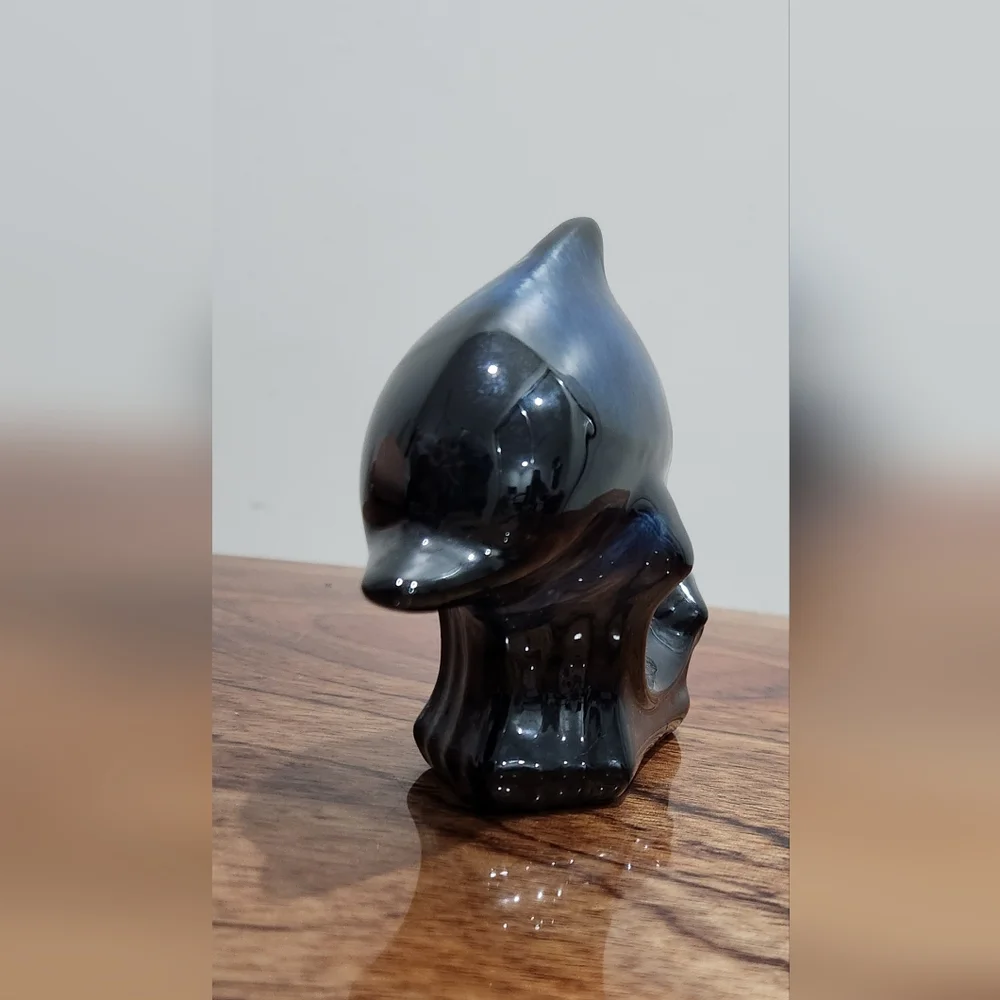 Terracotta Painted Ombre Blue Dolphin Figure - Picture 6 of 9